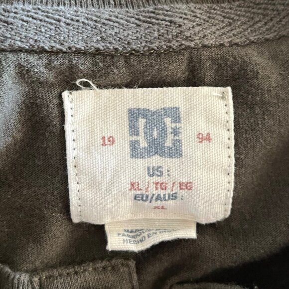 DC Shoes -‎ Long Sleeve Henley 2-Button Shirt - Green & Gray - Size XL X-Large - Picture 4 of 9